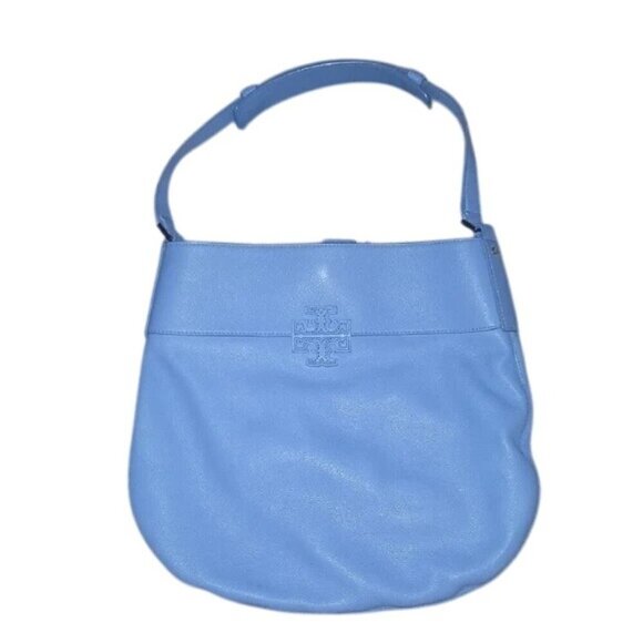 Tory Burch Handbags - Tory Burch Thea Blue Dusk Leather Hobo Shoulder Bag